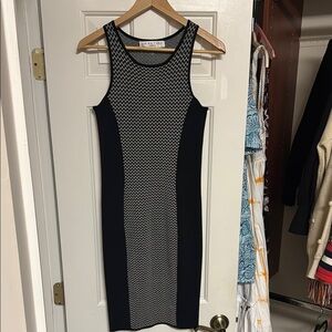 Trina Turk Bodycon Black and Gray Dress